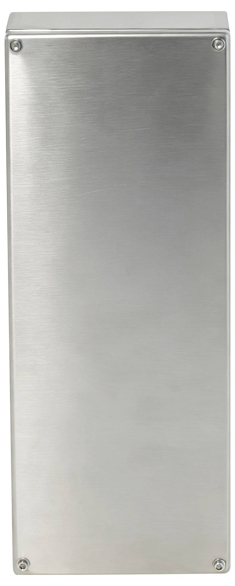 Ravan panel od četkane metalne pravokutne oblike sa četiri vijka u kutovima, prikazan спереди na bijeloj pozadini.