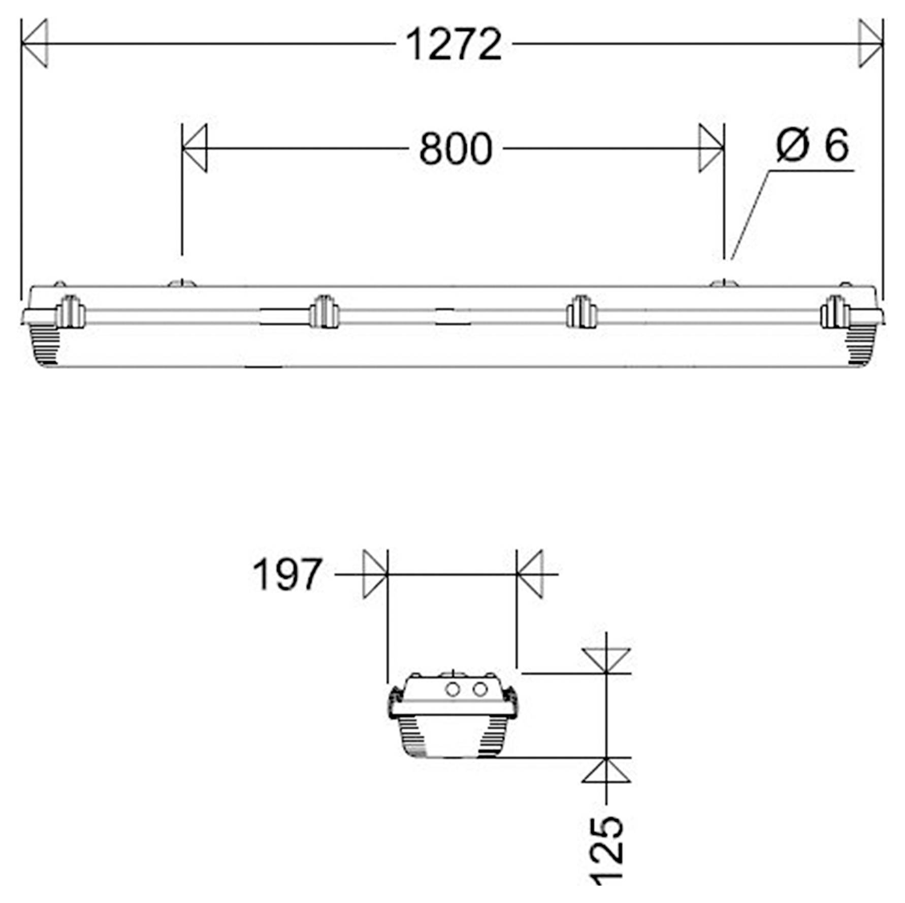 Schuch 162 12L120 IFS LED svjetiljka za vlažne prostorije LED 78 W bijela siva-1