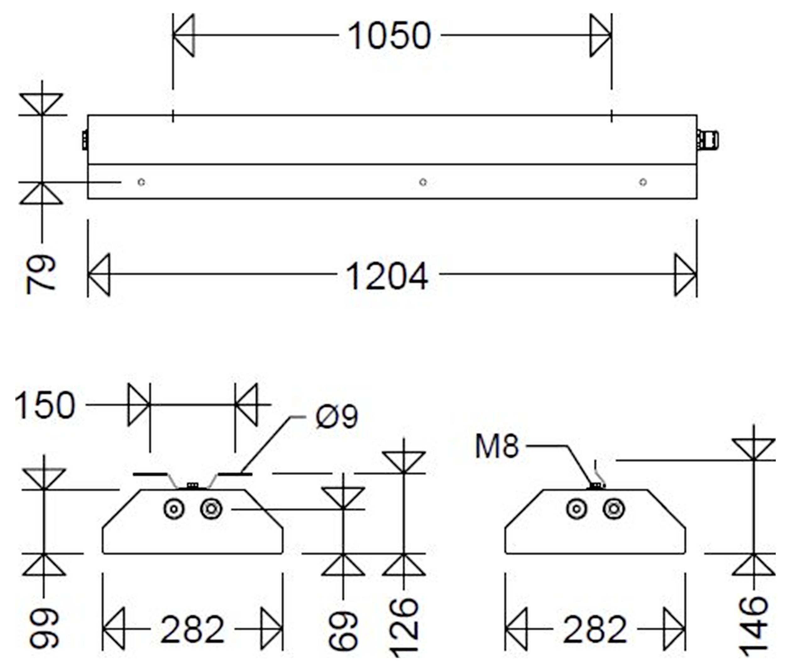 Schuch 185 12L60 LED svjetiljka od čeličnog lima LED 42 W bijela siva-1