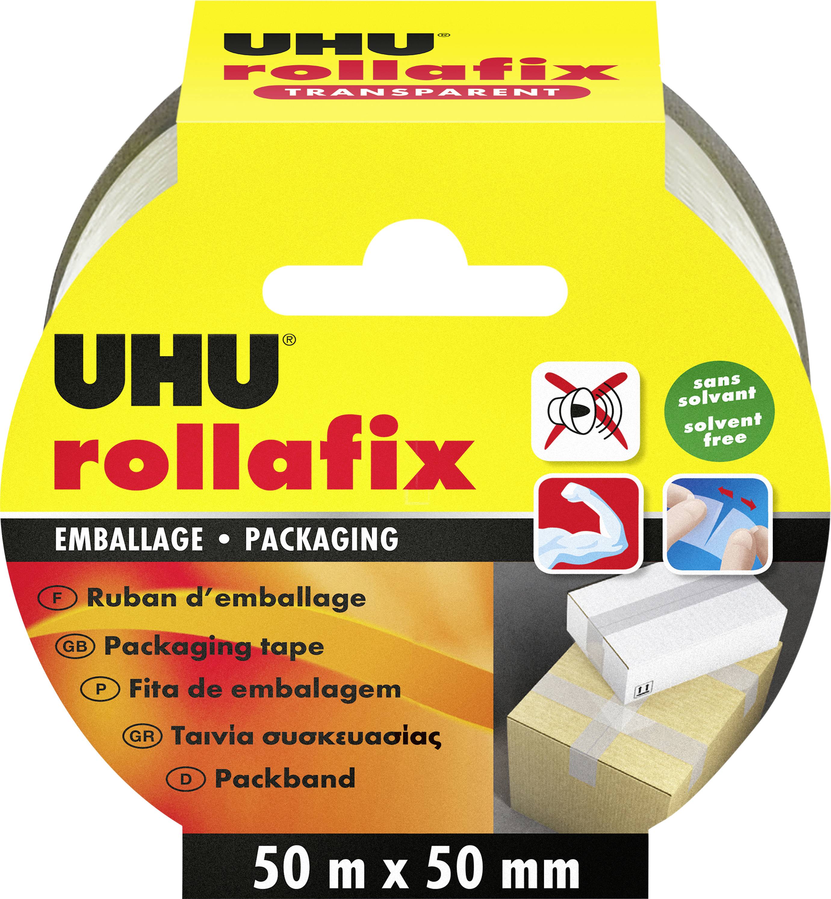 UHU rollafix 36985 Verpakkingstape Transparant (l x b) 50 m x 50 mm 1 stuk(s)