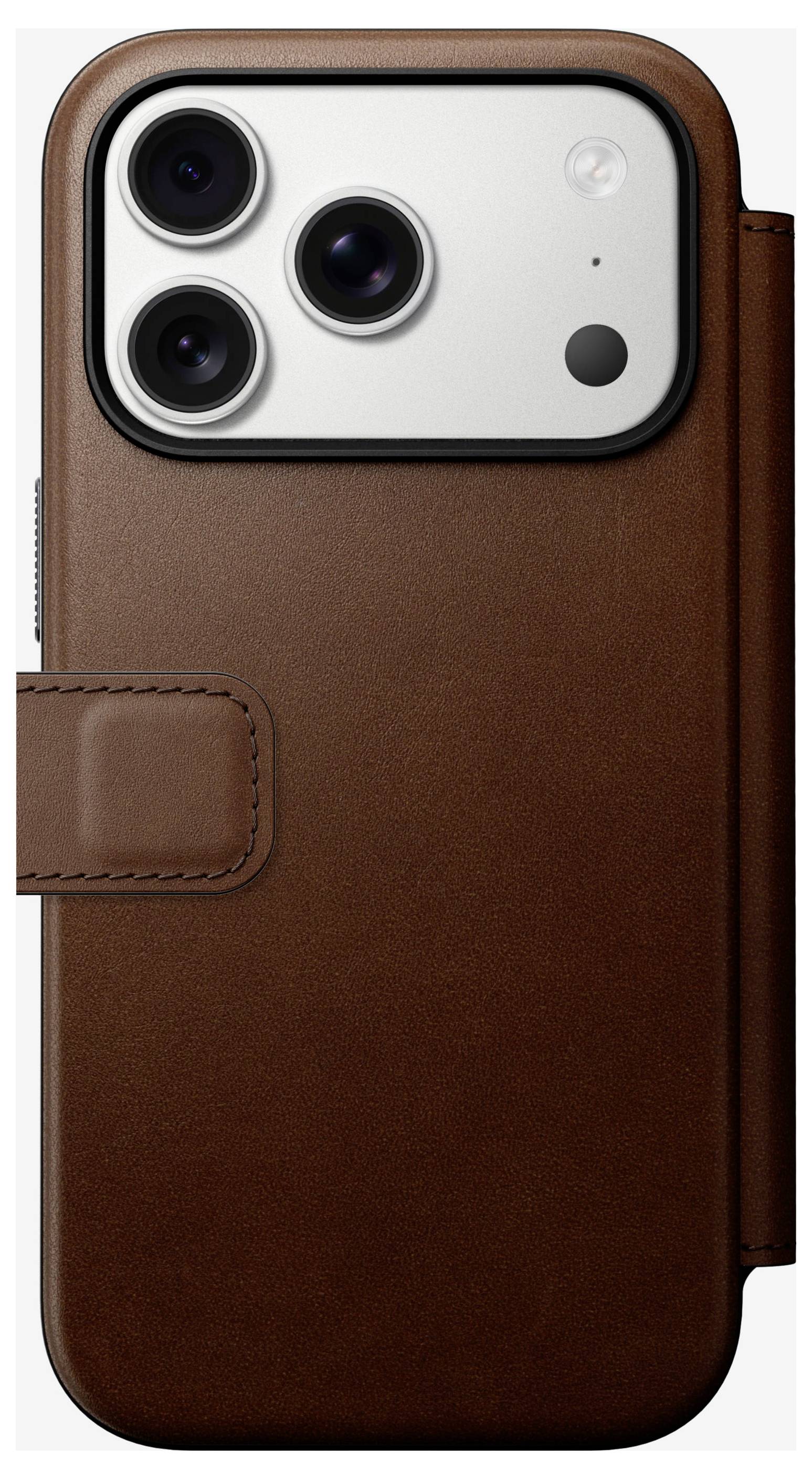 Nomad Magn. Leather Back MagSafe iPhone kožna torbica iPhone 17 Pro smeđa boja NM014384858-3