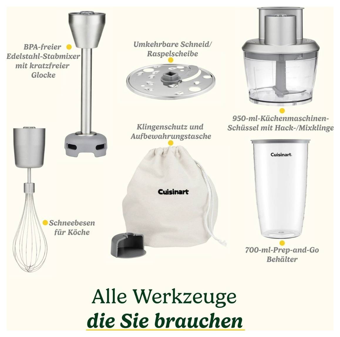 Cuisinart HB500E štapni mikser 400 W bez BPA srebrna-2