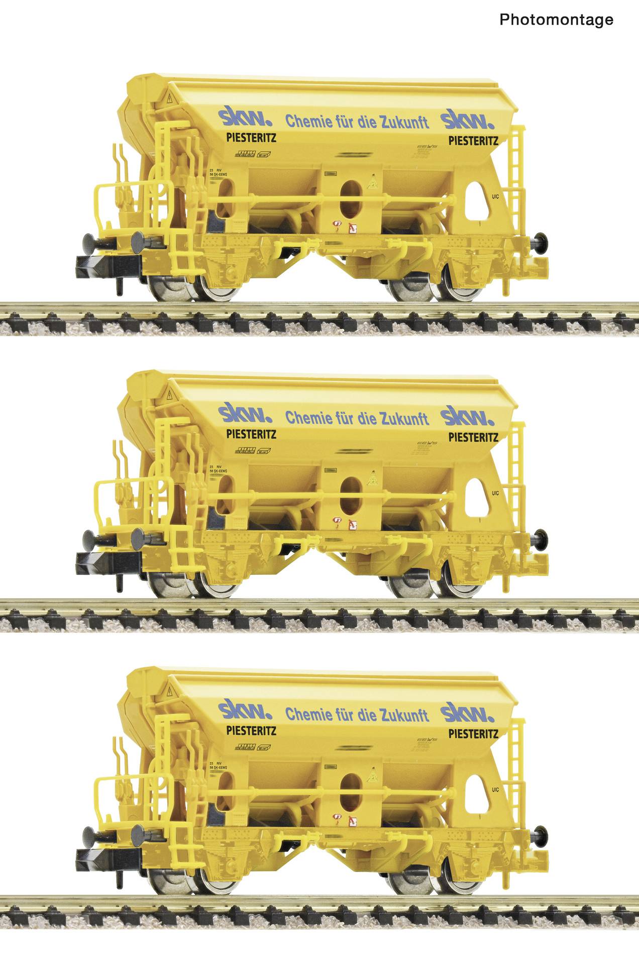 Fleischmann 6660172 N 3-delig Set: Zwenkdakwagen &bdquo;SKW Piesteritz&rdquo;