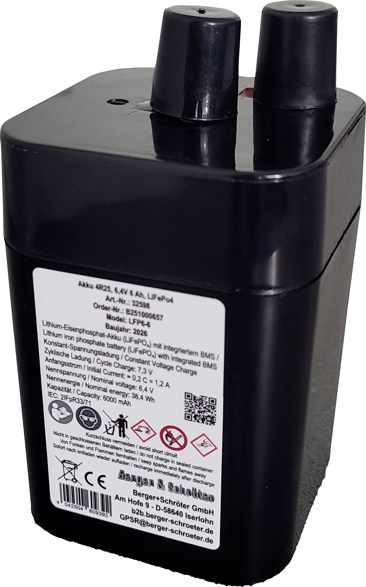 Berger & Schr&ouml;ter Speciale oplaadbare batterij 4R25 LiFePO4 6.4 V 6 Ah 1 stuk(s)