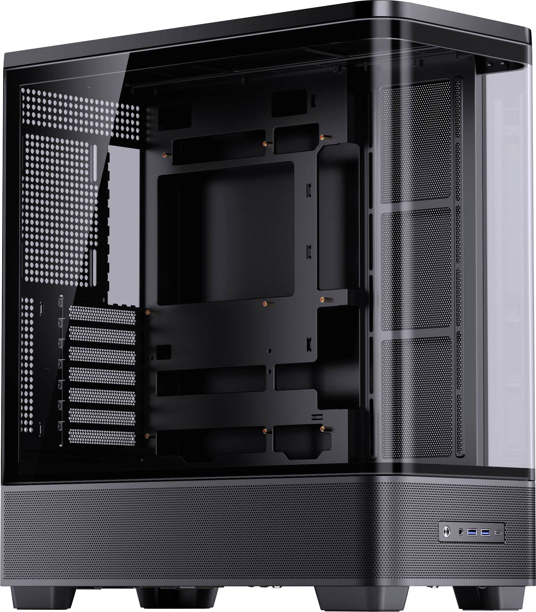 Jonsbo TK-5 Midi-tower PC-behuizing Zwart Zijvenster