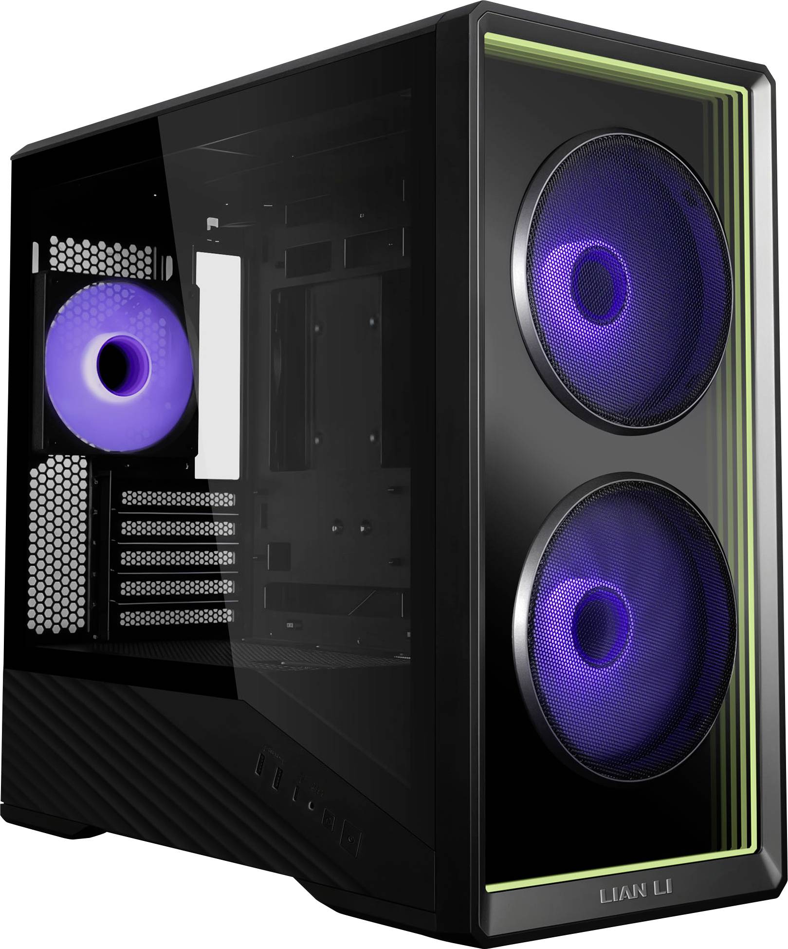 Lian Li Vector V150 INF Midi-tower PC-behuizing Zwart Zijvenster, Ventilatiebesturing