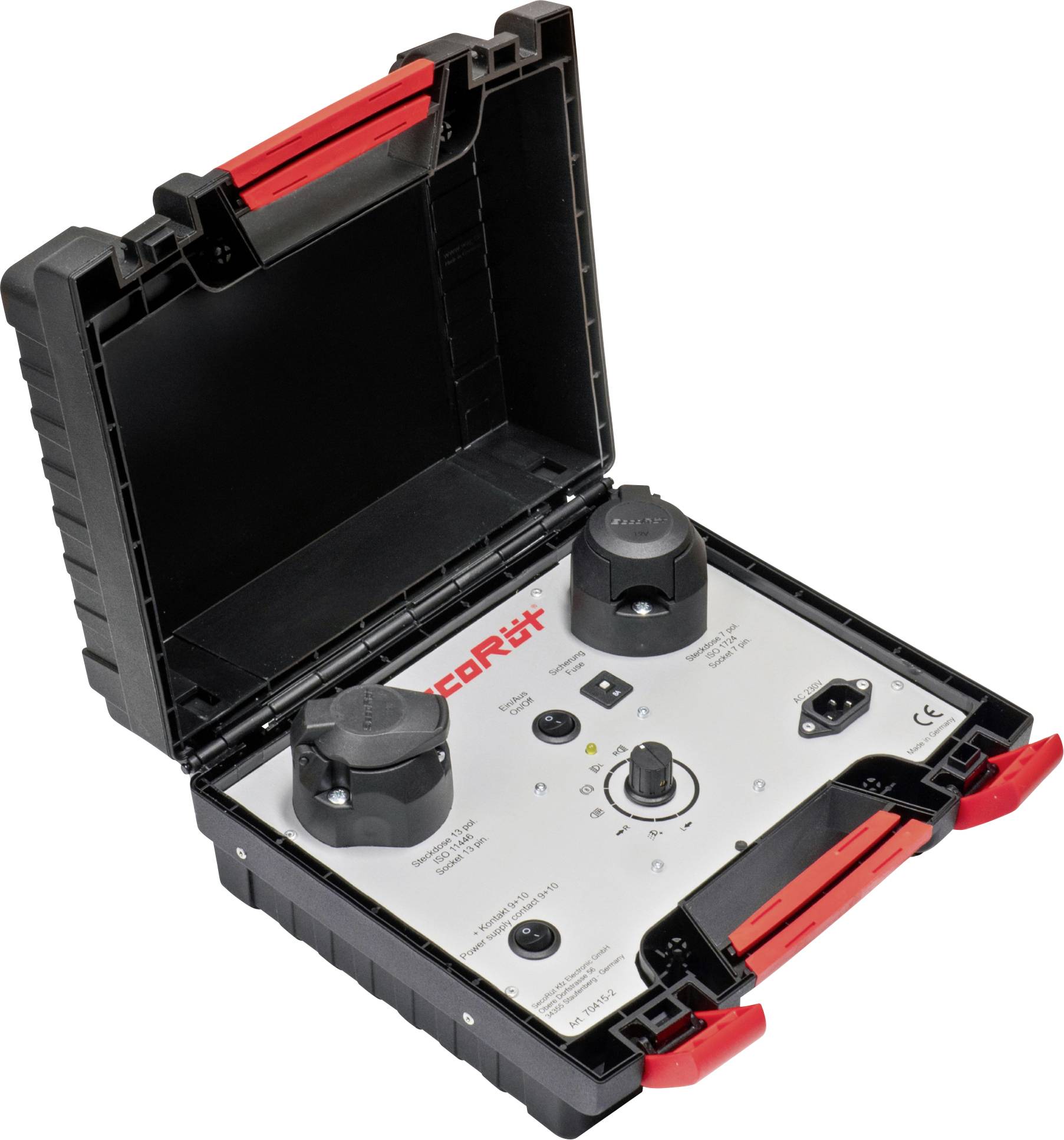 SecoR&uuml;t 70415.2 ControlCase 12V Testkoffer voor aanhangers 12 V Aantal polen:7+13