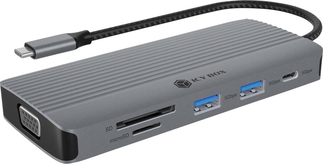 ICY BOX IB-DK4040a-CPD USB-C dockingstation USB-C Power Delivery