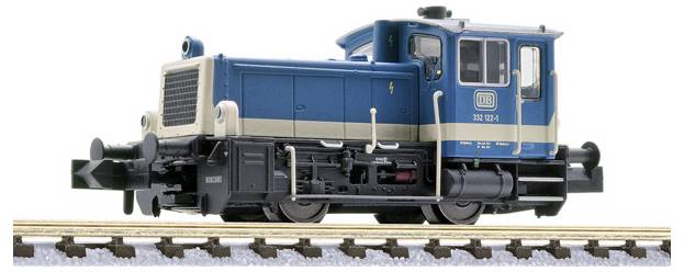Liliput L162590 N dieselrangeerlocomotief, 332 122-1, DB, oceaanblauw, EP.IV.