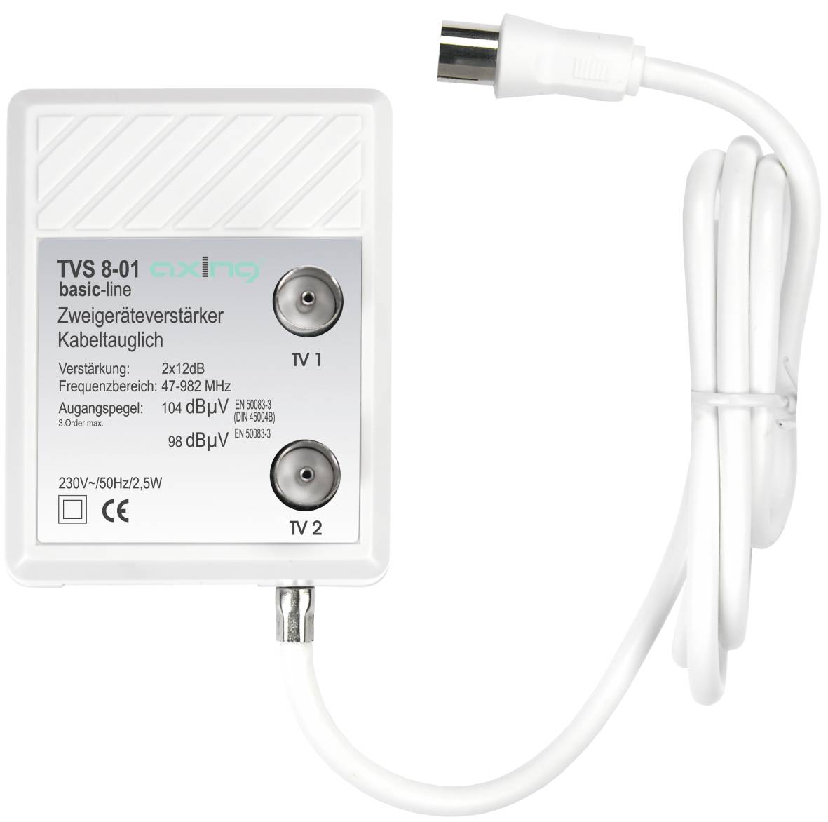 Axing TVS00801 Antenneverdeler 2-voudig