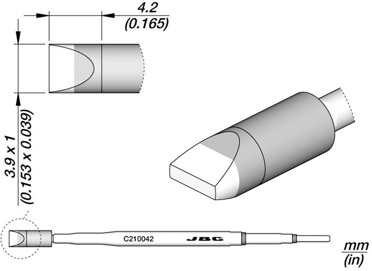 JBC Tools C210042 Soldeerpunt Beitelvorm Inhoud: 1 stuk(s)