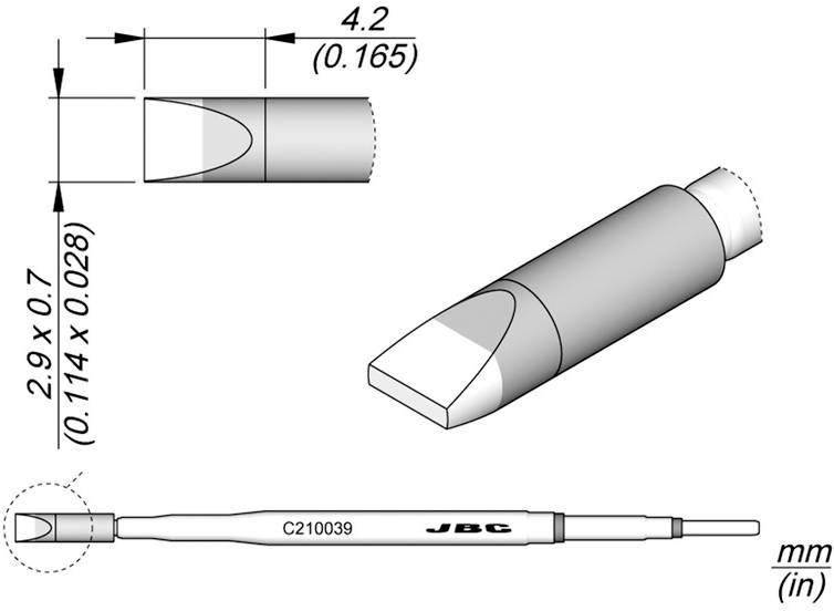 JBC Tools C210039 Soldeerpunt Beitelvorm Inhoud: 1 stuk(s)
