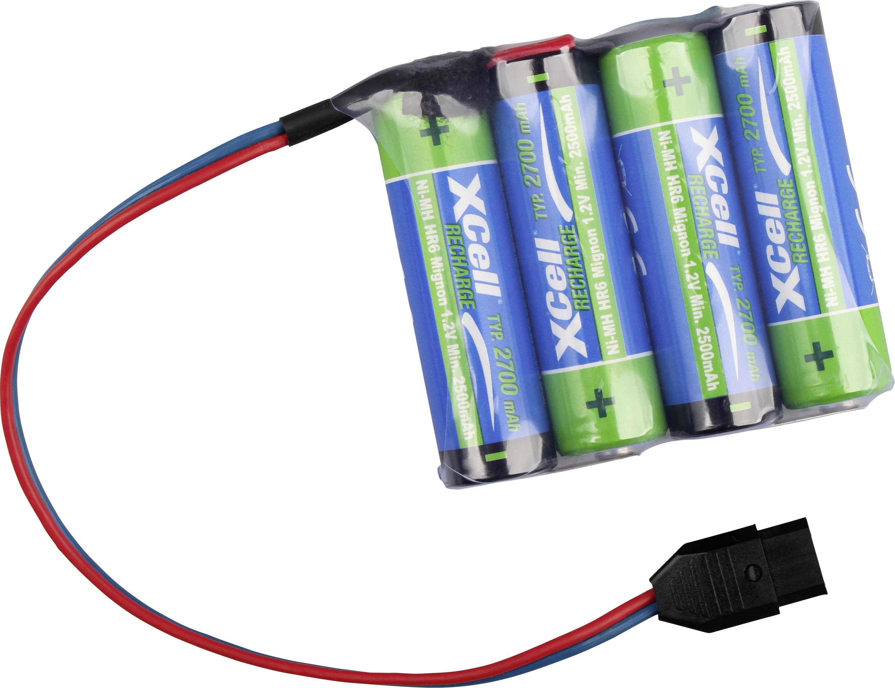 XCell Accupack Aantal cellen: 4 Batterijgrootte: AA (penlite) NiMH 4.8 V 2700