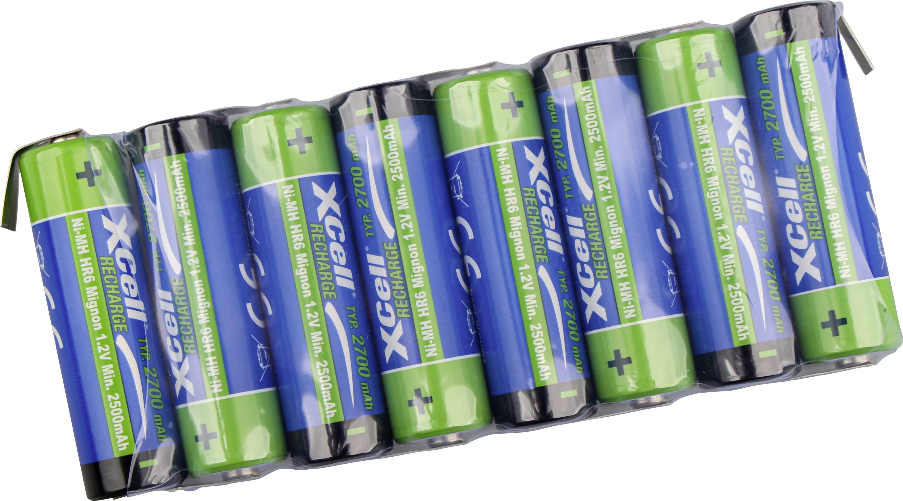 XCell Accupack Aantal cellen: 8 Batterijgrootte: AA (penlite) NiMH 9.6 V 2700