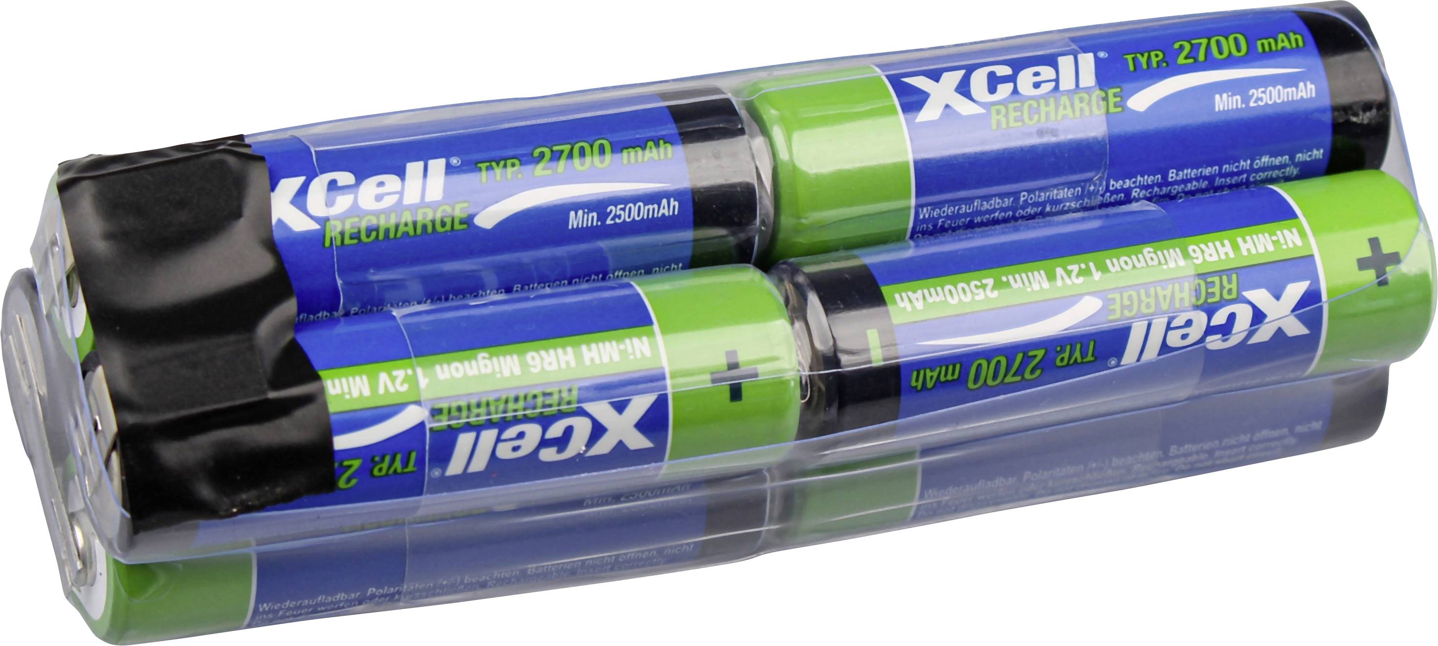 XCell Accupack Aantal cellen: 8 Batterijgrootte: AA (penlite) NiMH 9.6 V 2700