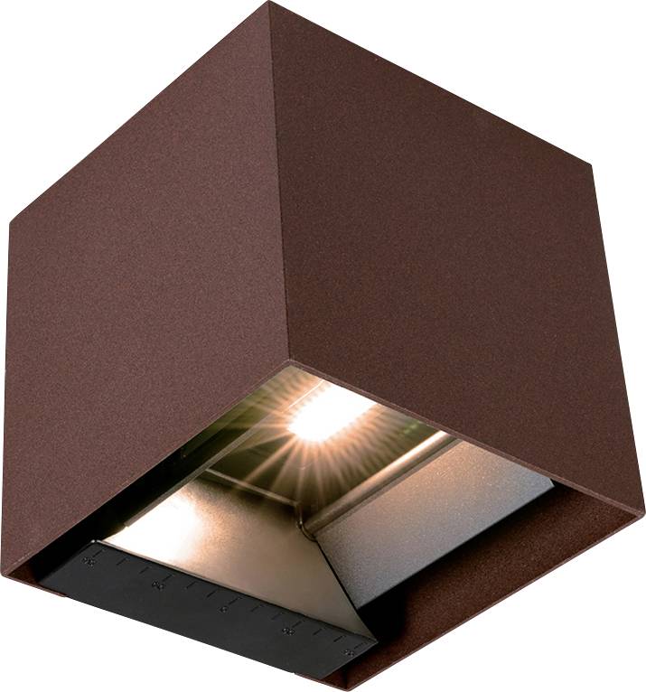 V-TAC VT-409CCT-C 23824-1 Wandlamp op zonne-energie met bewegingsmelder LED 9 W Roest-bruin