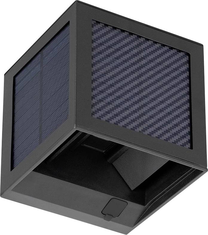 V-TAC VT-408CCT-B 24293 Wandlamp op zonne-energie met bewegingsmelder LED 9 W Zwart
