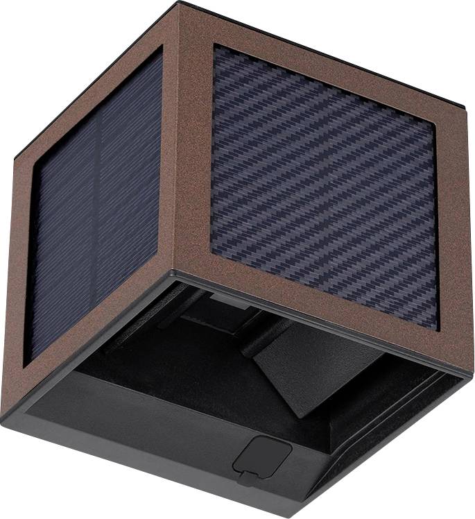 V-TAC VT-408CCT-C 24294 Wandlamp op zonne-energie met bewegingsmelder LED 9 W Roest-bruin