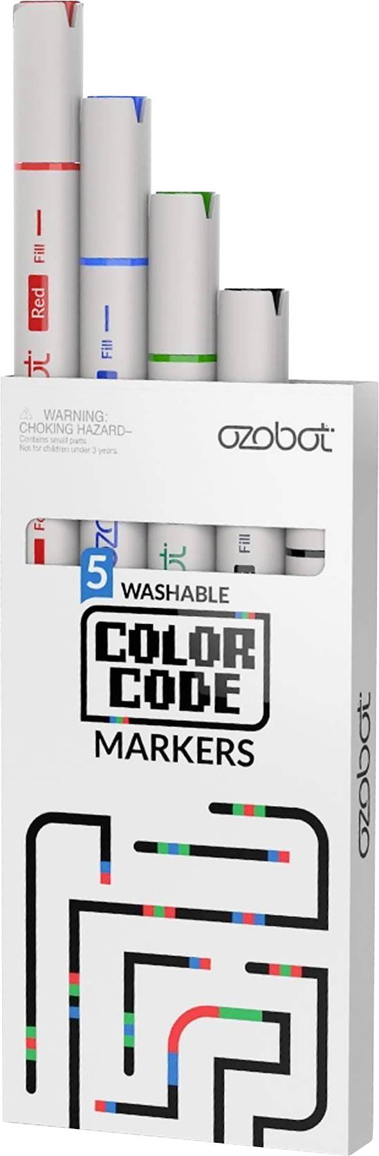 Pakovanje Ooly Color Code perliva markera, prikazuje pet visokih markera i grafikonu labirinta na prednjoj strani