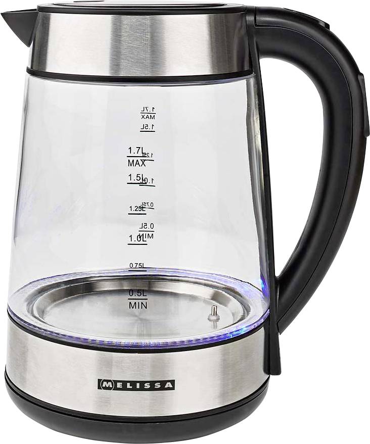 Melissa 16130311 Waterkoker Aantal/Volume: 1.7 l Zilver, Transparant
