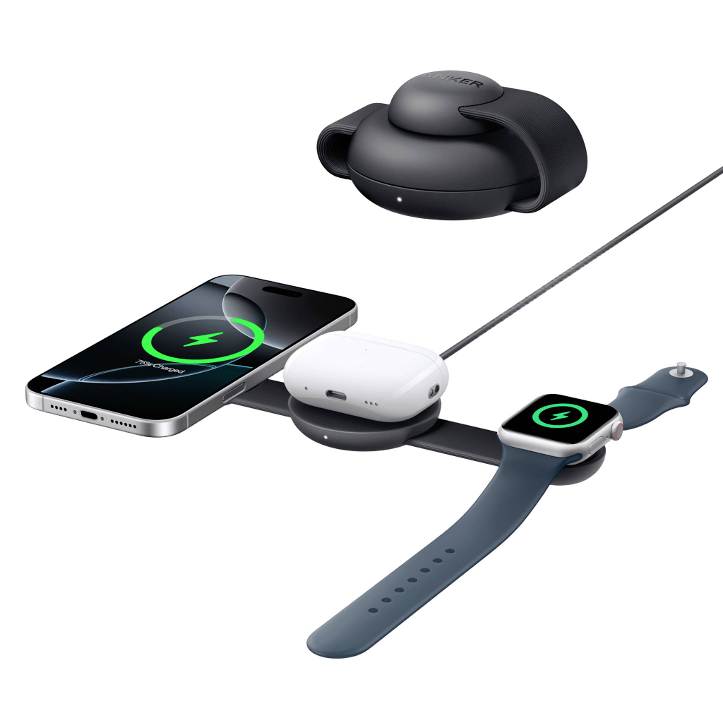 Anker Laadadapter  MagGo Wireless Charging Station bk B25M8H11 Zwart