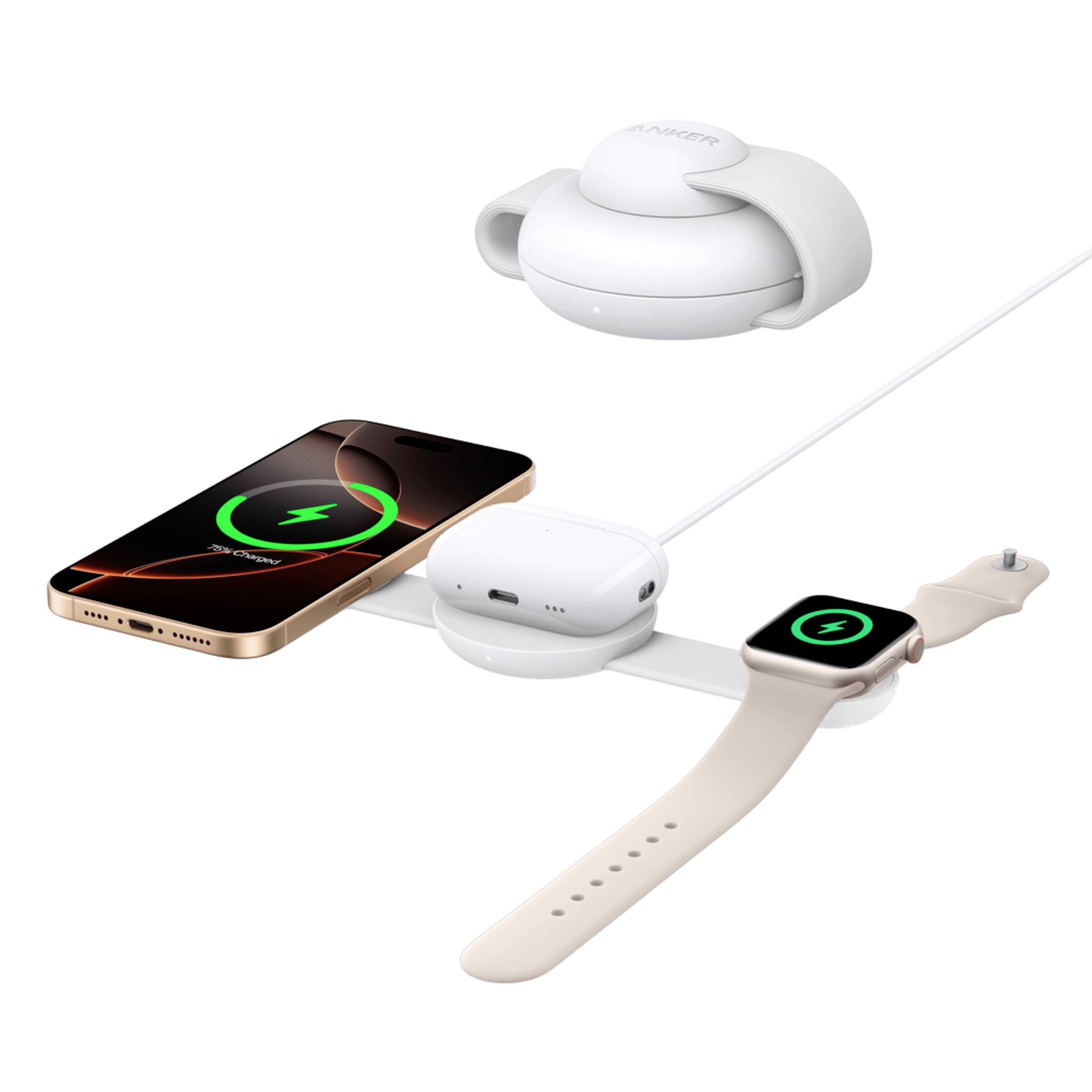 Anker Laadadapter  MagGo Wireless Charging Station wt B25M8H21 Wit