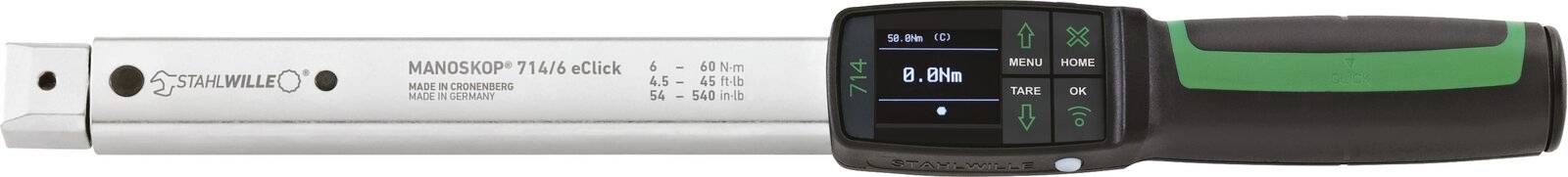 Stahlwille MANOSKOP 714/6 eClick 96500906 Momentsleutel Kalibratie (ISO) 9 x 12 mm 6 - 60 Nm