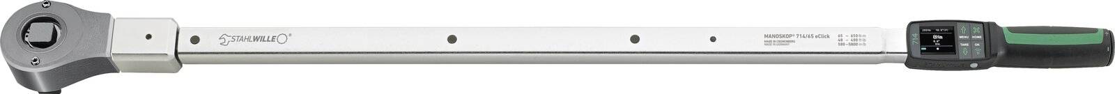 Stahlwille MANOSKOP 714R/65 eClick 96501065 Momentsleutel Kalibratie (ISO) Met ratel 3/4 (19 mm) 65 - 650 Nm