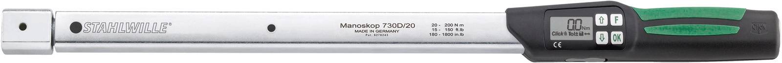 Stahlwille MANOSKOP 730D/40 96501740 Momentsleutel Kalibratie (ISO) 14 x 18 mm 40 - 400 Nm
