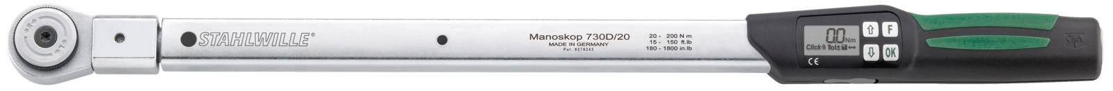 Stahlwille MANOSKOP 730DR/20 96501820 Momentsleutel Kalibratie (ISO) Met ratel 1/2 (12,5 mm) 20 - 200 Nm