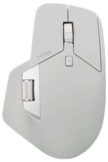 Rapoo MT760L Muis Draadloos, Bluetooth Wit, Grijs 10 Toetsen 4000 dpi Oplaadbaar