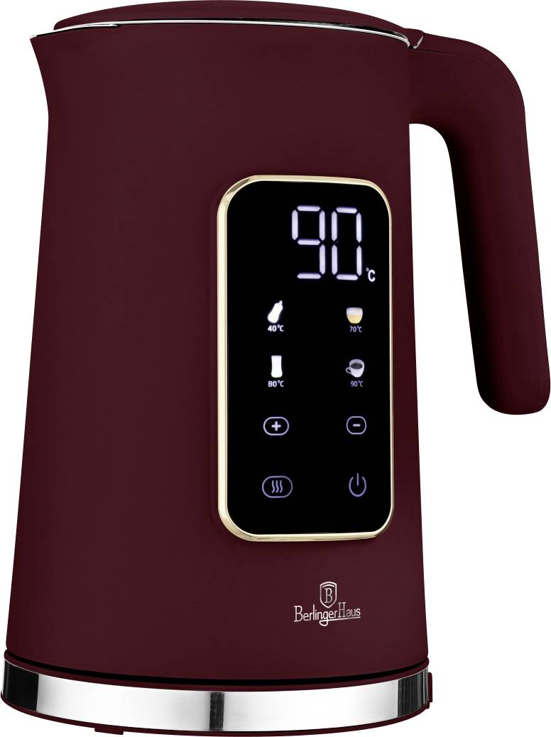 BerlingerHaus Waterkoker BPA-vrij, CoolTouch-behuizing, Digitale timer, LC-display, Instelbare temperatuur, Oververhittingsbeveiliging Aantal/Volume: 1.7 l