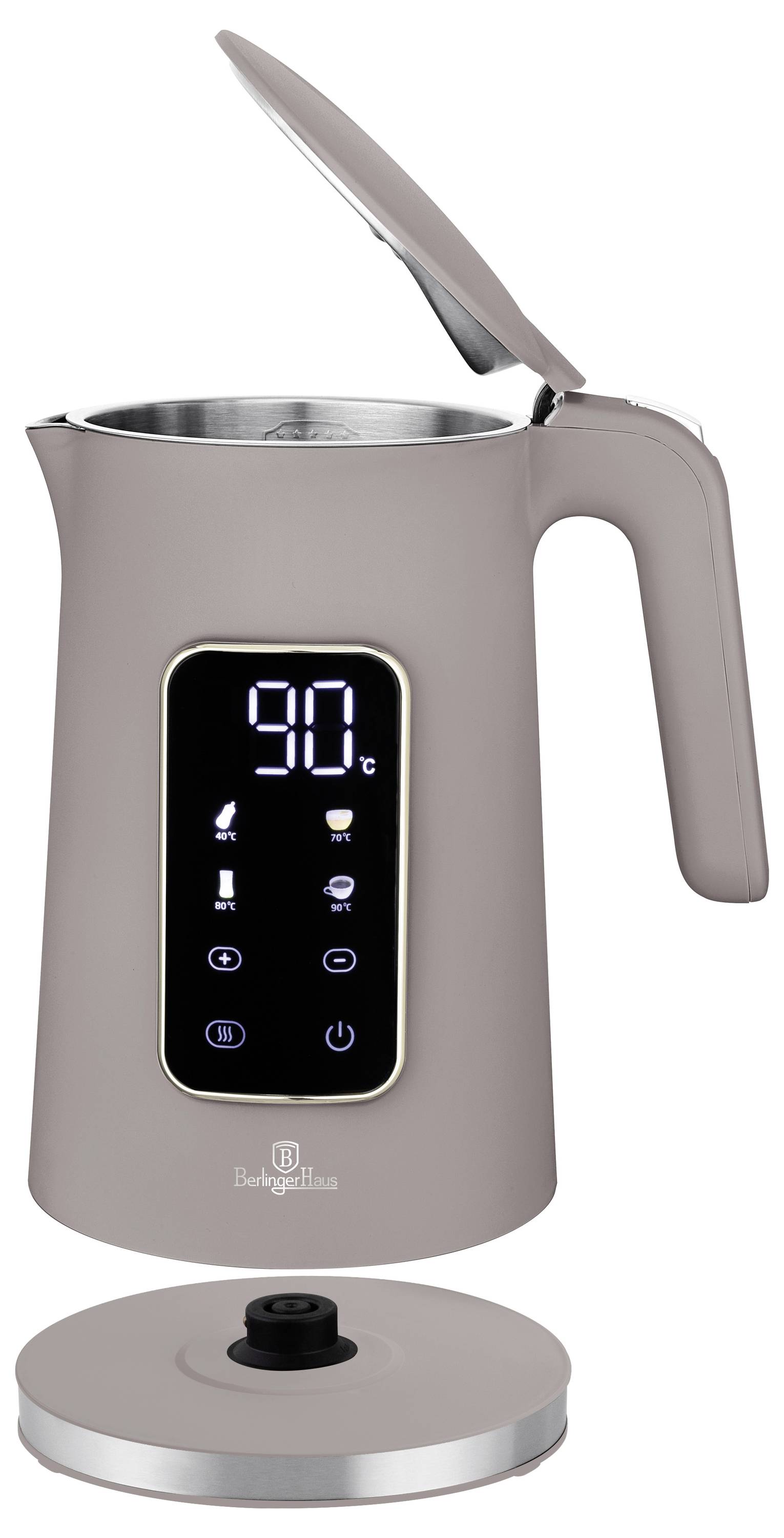 BerlingerHaus kuhalo za vodu bez BPA, Cool-Touch kućište, digitalni mjerač vremena, LCD zaslon, podešavanje temperature,-3