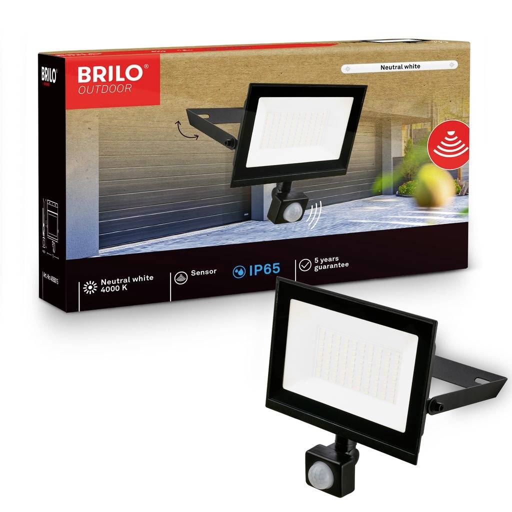 Briloner VARO 4055015 LED-buitenlamp (wand) 50 W Lichtkleur (naam): Neutraalwit