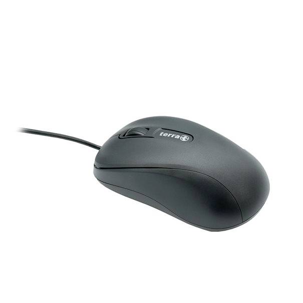 Terra Mouse 1500 Corded Muis Kabelgebonden Zwart 3 Toetsen 1000 dpi
