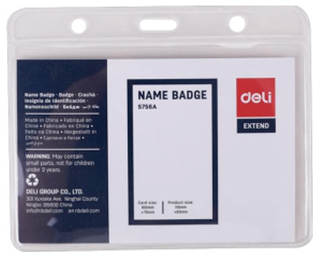 DELI D651135 Naamplaatje E5756 (b x h) 70 mm x 105 mm 50 stuk(s)