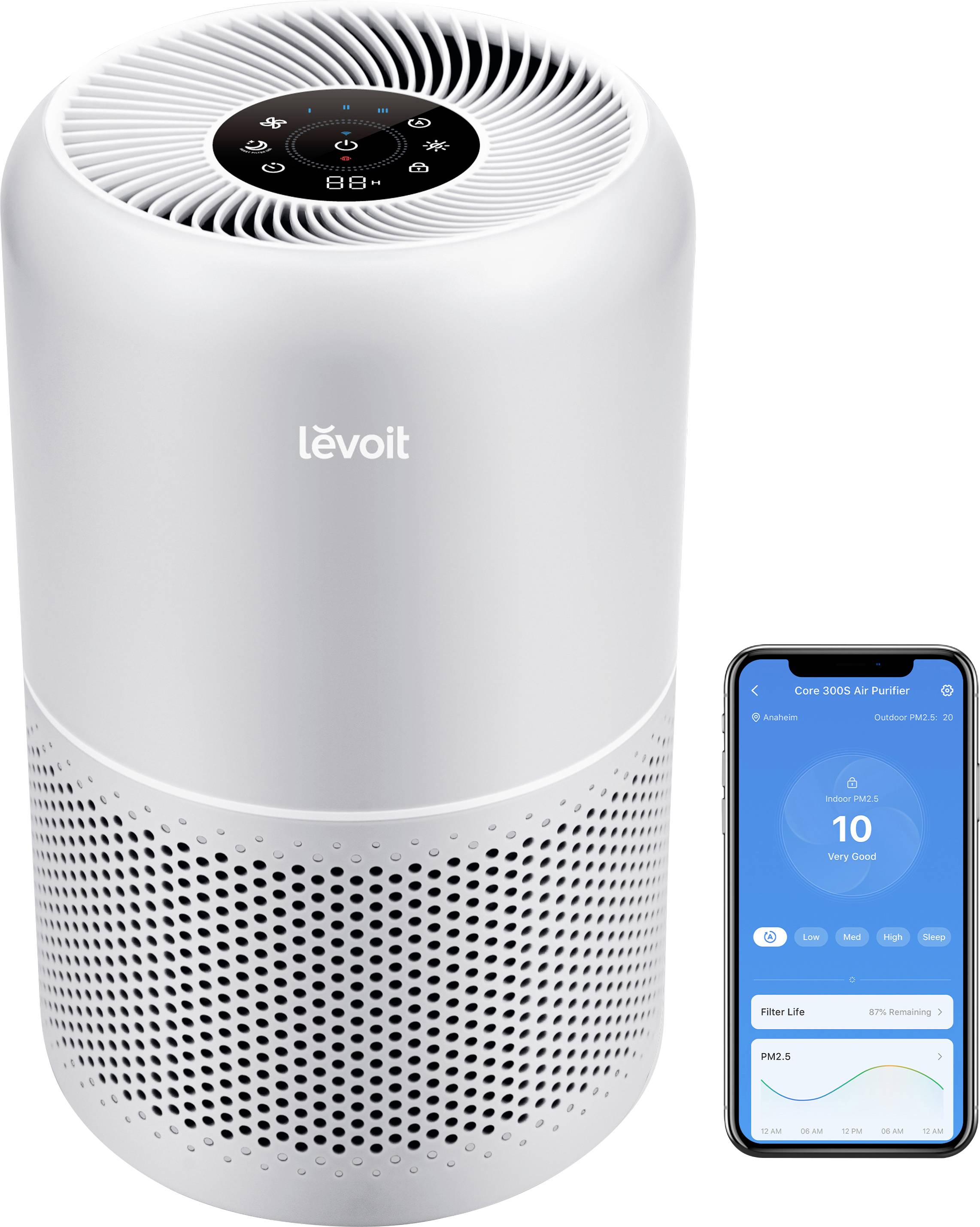 Levoit HEAPAPLVSEU0143Y Core 300S Luchtreiniger 50 m&sup2; Grijs