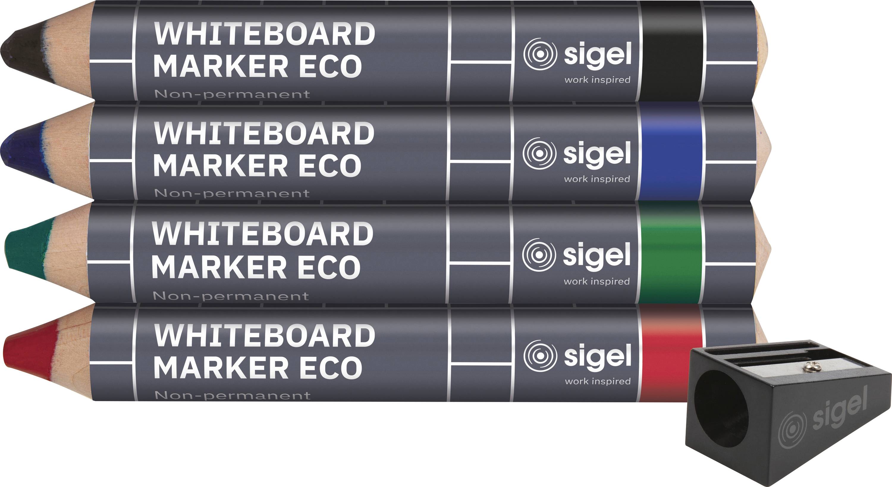 Sigel BA013 BA013 Whiteboardmarkerset 4-kleurig, Zwart, Blauw, Groen, Rood 1 set(s)