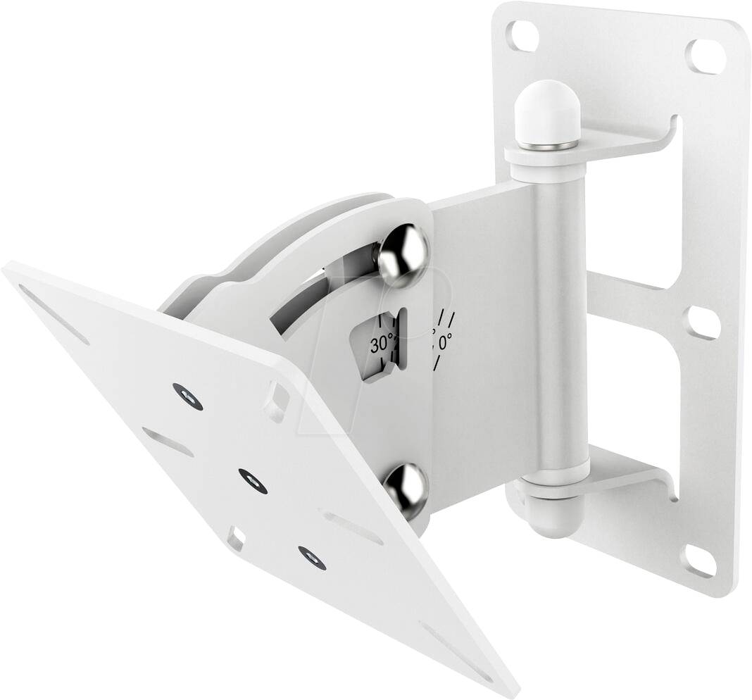 Intusonic VESA75-100PRO-W Wandbeugel voor luidspreker Zwenkbaar, Plafondhouder Wit 1 stuk(s)