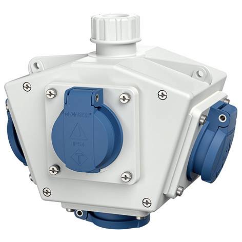 MENNEKES 92602 Stopcontactsplitter Blauw, Wit 1 stuk(s)