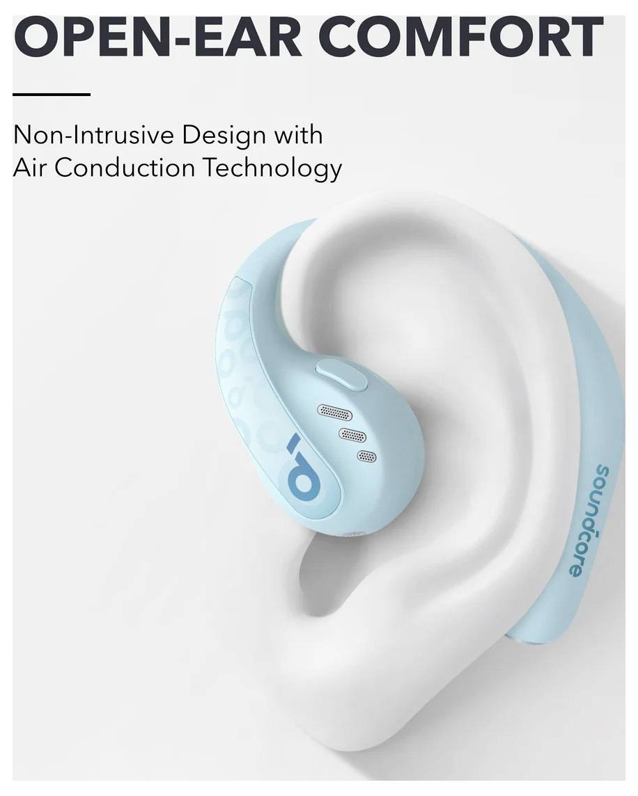 Anker Soundcore AeroFit Pro On Ear slušalice Bluetooth® stereo plava boja kutija za punjenje-1