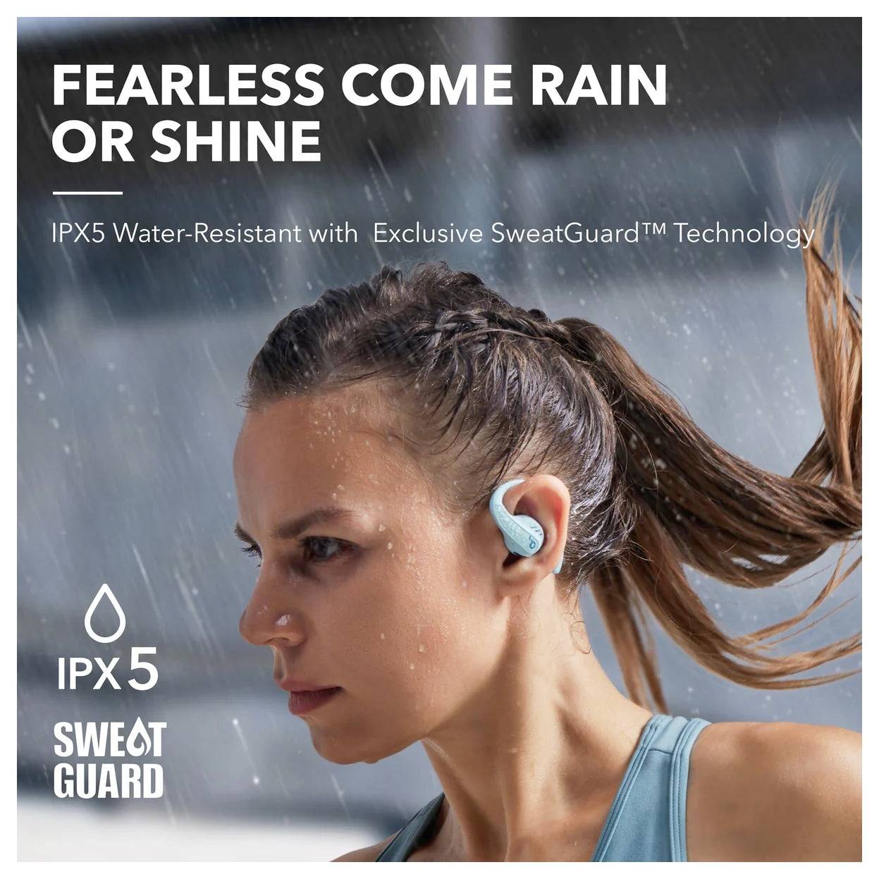 Anker Soundcore AeroFit Pro On Ear slušalice Bluetooth® stereo plava boja kutija za punjenje-4