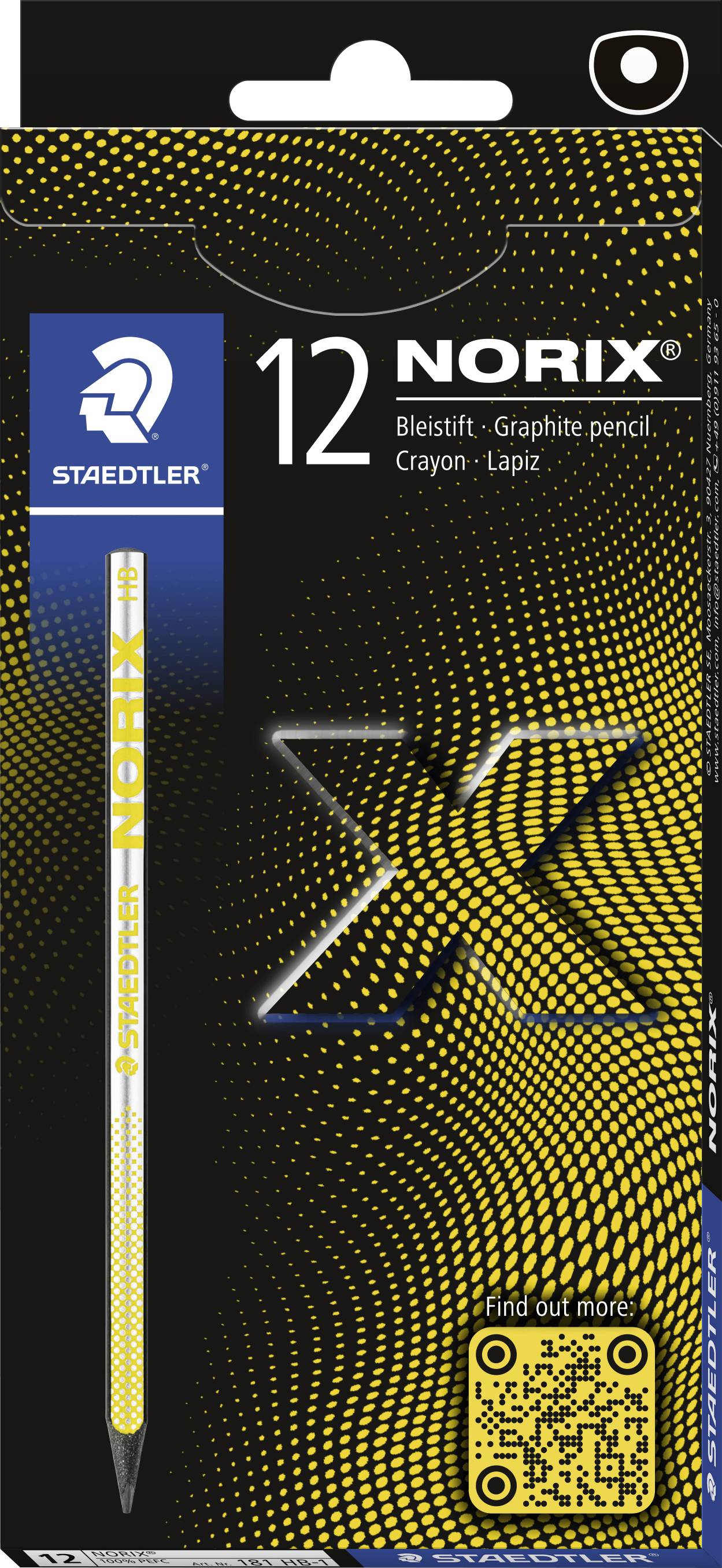 Staedtler Bleistift NORIX HB 100% PEFC 181 HB-1 Potlood 12 stuk(s)