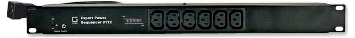 Rack-montirajući G Power Sequence 0123 izvozni jedinica za napajanje sa šesteroznamenkastim LED zaslonom i kontrolama na prednjoj ploči.