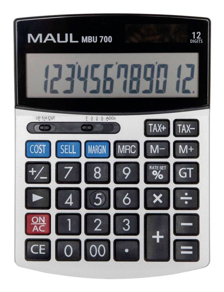 Maul MBU 700 Bureaurekenmachine Zwart (b x h x d) 115 x 25 x 115 mm