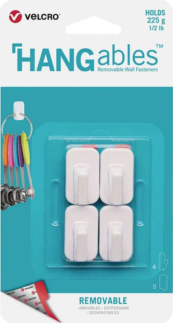VELCRO HANGables Mikro-Klebe-Haken 225g Haakschijf 4 stuk(s)