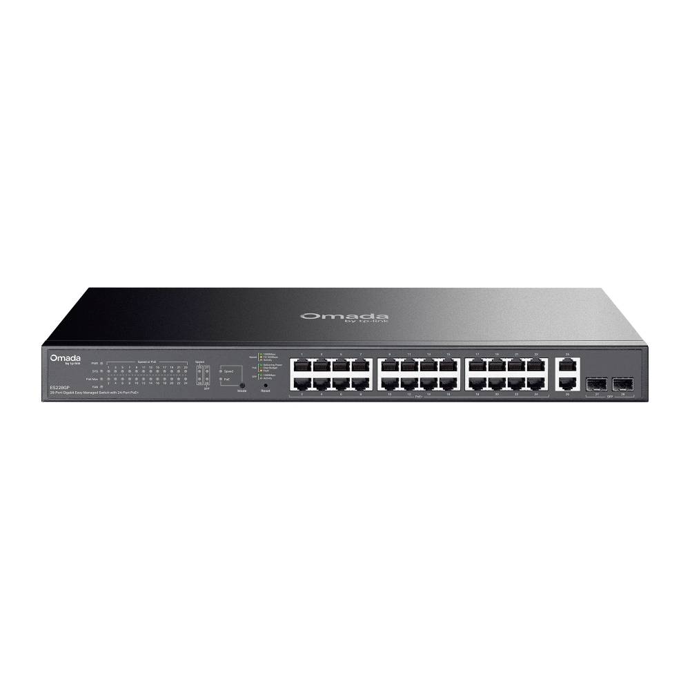 TP-LINK ES228GP Omada ES228GP V1 upravljani mrežni preklopnik 26 ulaza 56 GBit/s PoE funkcija-0