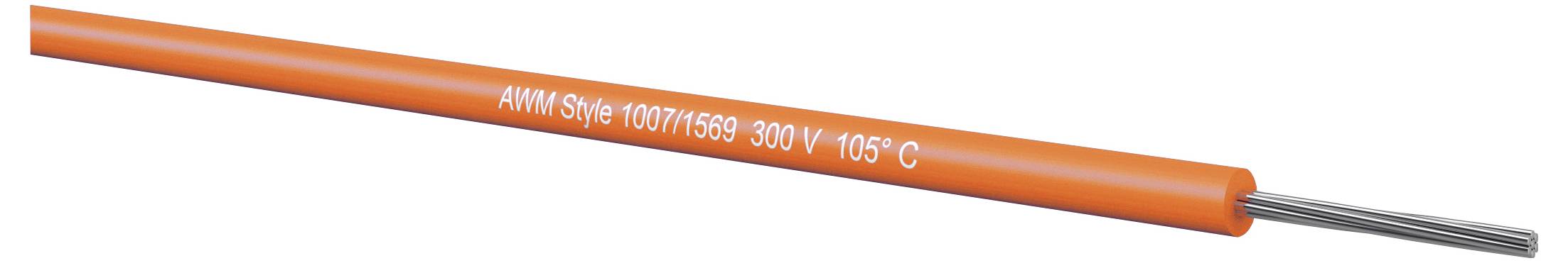 Narančasti kabel AWM stil 1007/1569 300V 105°C s izloženim srebrnim vodičima na kraju