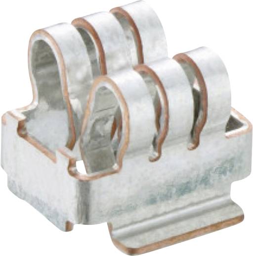 Metalnog ortodontskog stomatološkog aparata s nekoliko lučnih petlji montiranih na malu bazu