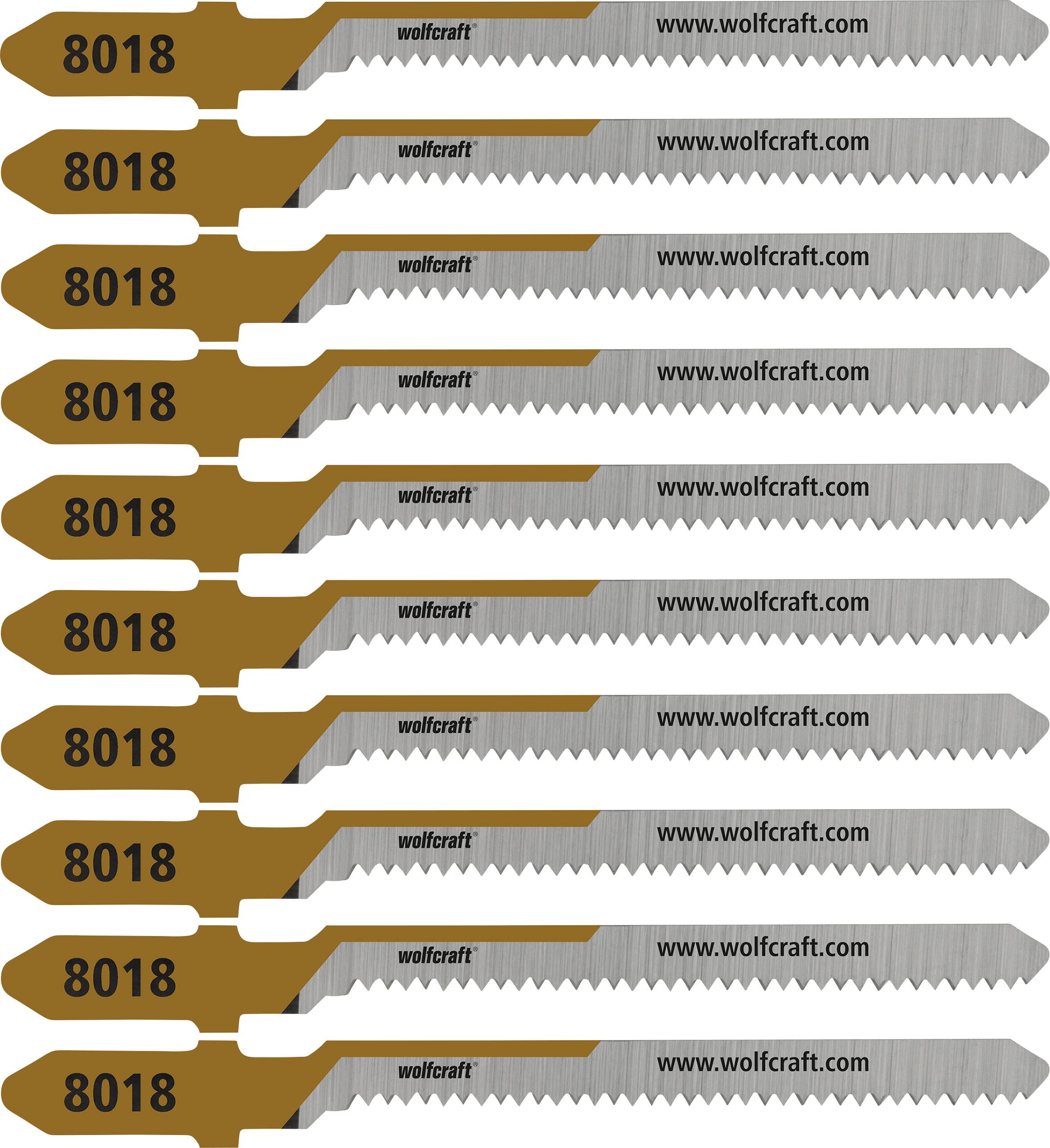 Wolfcraft 8018100 10 decoupeerzaagbladen zacht hout gebogen 10 stuk(s)